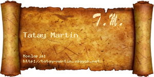 Tatay Martin névjegykártya